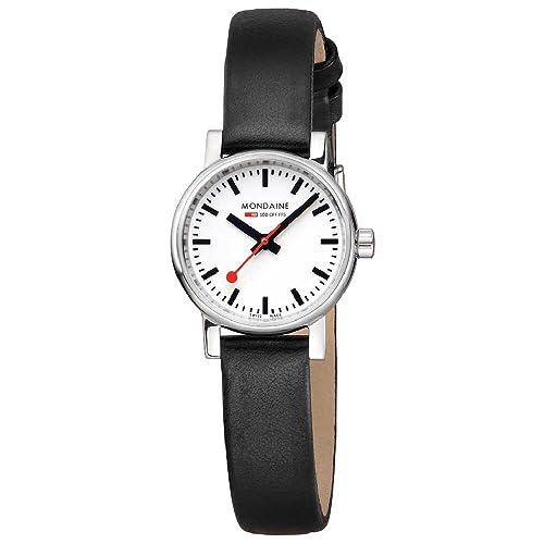 Mondaine Damen Analog Schweizer Quarzwerk Uhr mit Vegan Traubenleder Armband MSE.26110.LBV von Mondaine