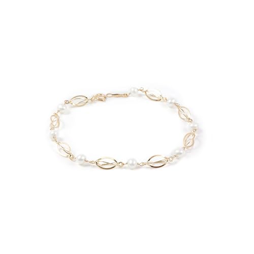 Monde Petit Armband perlen Gelbgold 9 Karats (375) - Geschenkbox - Garantiezertifikat von Monde Petit