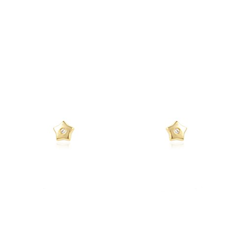 Baby stern 3.5 mm Ohrstecker - Gelbgold 18 Karat (750) - Geschenkbox - Garantiezertifikat von Monde Petit