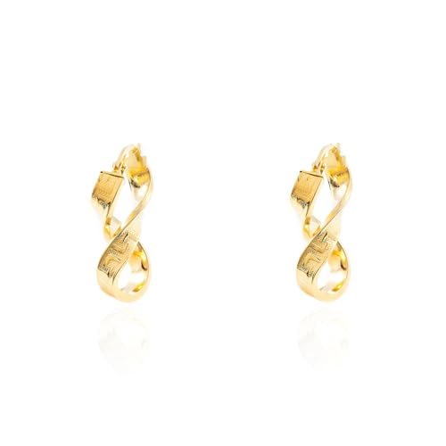 Band-Ohrring Hoop Ohrringe 25x4 mm - Gelbgold 18 Karat (750) - Geschenkbox - Garantiezertifikat von Monde Petit