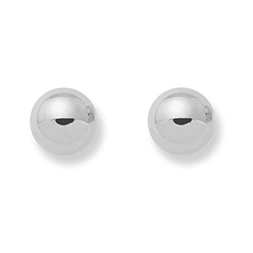 Monde Petit T1787P - Pendientes de bebe/niña oro blanco 18 kts. bola lisa 3 mm. - Geschenkbox - Garantiezertifikat von Monde Petit