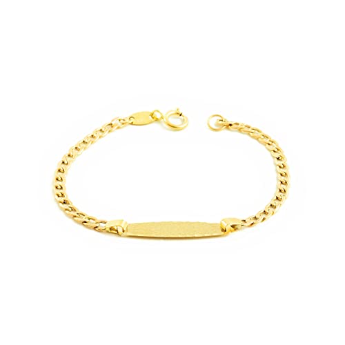 Mondepetit Kinder Gravur Armband Gelbgold 9k - Geschenkbox - Garantiezertifikat von Monde Petit