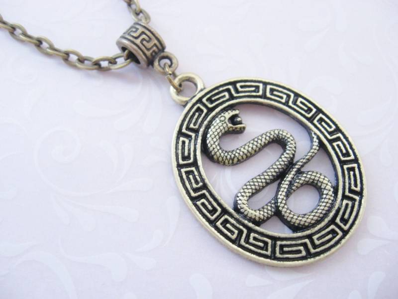 Unisex Halskette Schlange Vintage Stil Bronze Fb. Serpent Mondgarten von Mondgarten