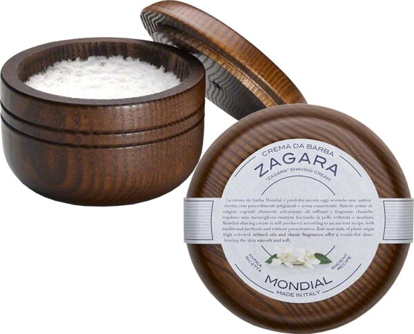Mondial Luxury Shaving Cream Wooden Bowl 140 ml Zagara Mondial Luxury Shaving Cream Wooden Bowl 140 ml Zagara von Mondial