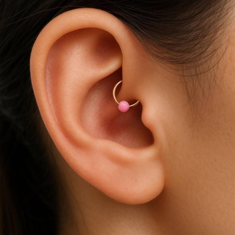 Daith Piercing Schmuck Opal Ohrring Knorpel Hoop Ring Creolen von MondliDesigns