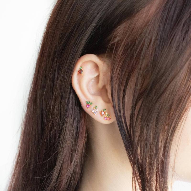 Ohrstecker - Obst Apfel Trauben Kirschen Erdbeere Spaß Niedlich Foodie Geschenk von MondliDesigns