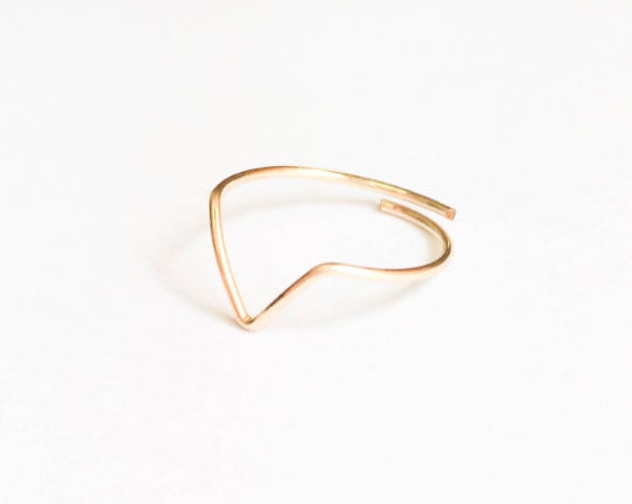 Zehenring Gold, Fußschmuck, Strand Schmuck, Chevron Zehenring, Zierlicher Verstellbarer Ring von MondliDesigns