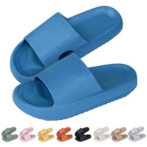 MoneRffi Badelatschen Damen Herren Wolkenschuhe- cloud slides original Badeschuhe wolken damen airfoot hausschuhe Cloudyzz Bequeme rutschfeste Dusch Badeschlappen（Blau#1,44-45 EU） von MoneRffi