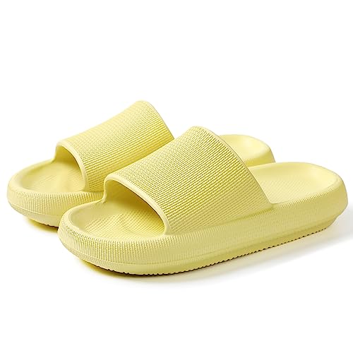 MoneRffi Badelatschen Damen Badeschuhe Herren-Badeschlappen Hausschuhe Damen, Cozislides Airfoot Wolken Wolkenschuhe Rutschfeste Pantoletten，Sommer Cozy Slides Schlappen45mm von MoneRffi