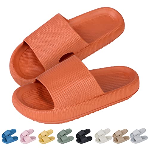 MoneRffi Badelatschen Damen Herren Wolkenschuhe- cloud slides original Badeschuhe wolken damen airfoot hausschuhe Cloudyzz Bequeme rutschfeste Dusch Badeschlappen(orange#1,42/43) von MoneRffi