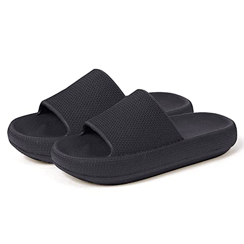 MoneRffi Badelatschen Damen Badeschuhe Herren-Badeschlappen Hausschuhe Damen, Cozislides Airfoot Wolken Wolkenschuhe Rutschfeste Pantoletten，Sommer Cozy Slides Schlappen45mm von MoneRffi