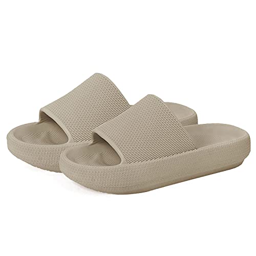 MoneRffi Badelatschen Damen Badeschuhe Herren-Badeschlappen Hausschuhe Damen, Cozislides Airfoot Wolken Wolkenschuhe Rutschfeste Pantoletten，Sommer Cozy Slides Schlappen45mm von MoneRffi