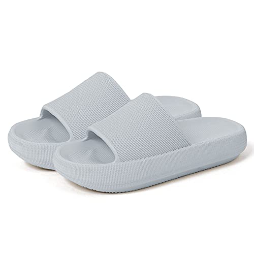 MoneRffi Badelatschen Damen Badeschuhe Herren-Badeschlappen Hausschuhe Damen, Cozislides Airfoot Wolken Wolkenschuhe Rutschfeste Pantoletten，Sommer Cozy Slides Schlappen45mm von MoneRffi