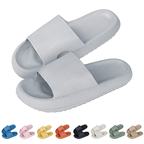 MoneRffi Badelatschen Damen Herren Wolkenschuhe- cloud slides original Badeschuhe wolken damen airfoot hausschuhe Cloudyzz Bequeme rutschfeste Dusch Badeschlappen（Grau#1，36/37） von MoneRffi