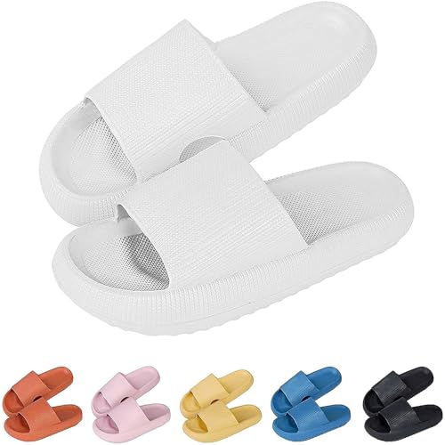 MoneRffi Badelatschen Damen Herren Wolkenschuhe- Cloud Slides original Badeschuhe Wolken Damen airfoot Hausschuhe Cloudyzz Bequeme rutschfeste Dusch Badeschlappen（Beige#1，40/41） von MoneRffi