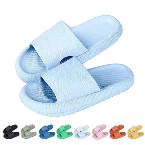 MoneRffi Badelatschen Damen Herren Wolkenschuhe- cloud slides Badeschuhe wolken damen airfoot hausschuhe Cloudyzz Bequeme rutschfeste Dusch Badeschlappen von MoneRffi