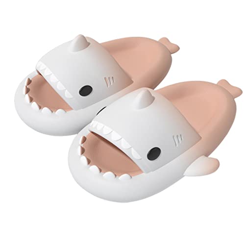 MoneRffi Cloud Shark Sildes Damen Shark Slippers Sommer Hai Hausschuhe Schuhe Lustig Haifisch Schlappen Slippers Herren rutschfeste Gradient Shark Strand Open Toe Slide von MoneRffi