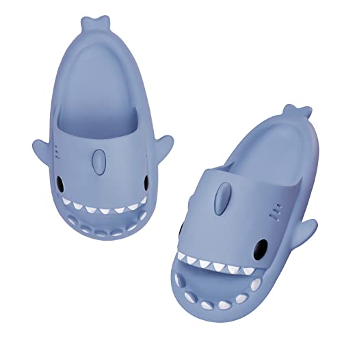 MoneRffi Cloud Shark Slides, Unisex Hai Hausschuhe Sandalen Non-slip Badeschuhe Cute Lustig 3D Haifisch Slippers Sommer Strand Pool Sliders Pillow Schlappen für Damen Herren von MoneRffi