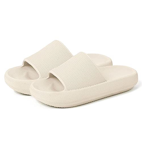 MoneRffi Cosyslides Badelatschen Damen Herren, Sommer Airfoot Wolken Badeschuhe, Bequeme Rutschfeste Schnell Trocknende Hausschuhe, Unisex Cloudyzz Home Badeschlappen Pantoletten Sandalen von MoneRffi