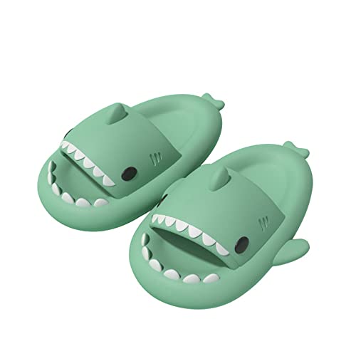 MoneRffi Shark Slippers Damen Aktualisierung Hai Hausschuhe Rutschfest Cloud Shark Slides Herren Badelatschen Cute Thick Sole Shark Slippers Super Weich Shower Badeschuhe Indoor Outdoor für Sommer 4CM von MoneRffi