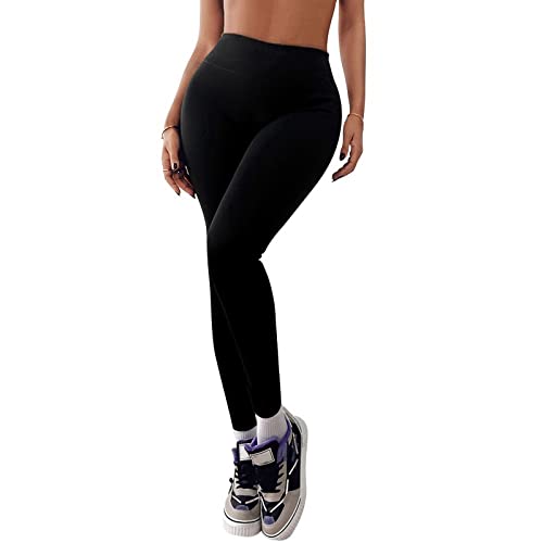 MoneRffi Damen Thermo Leggings Gefütterte Thermoleggins Dicke High Waist Elastisch Strumpfhose mit Verdickte Innenfleece Blickdicht Sportleggins Lang Warm Strumpfleggings Thermohose S von MoneRffi