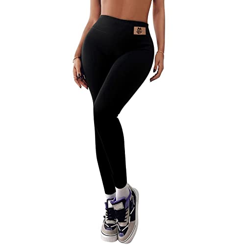 MoneRffi Damen Thermo Leggings Gefütterte Thermoleggins Dicke High Waist Elastisch Strumpfhose mit Verdickte Innenfleece Blickdicht Sportleggins Lang Warm Strumpfleggings Thermohose L von MoneRffi