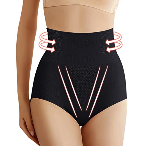 MoneRffi Damen Unterhosen Baumwolle Frauen Höschen Slips Hoher Taille Taillenslip für Frauen Sport Bauch Unterwäsche Yoga Running Triangle Slips Hip Lifting Höschen Unterhose(Schwarz#2，L) von MoneRffi