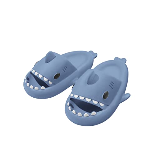 MoneRffi Hai Hausschuhe Damen Herren, Dicken-Upgrade 4cm Weich Leicht Shark Slippers, Rutschfester Haifisch Schlappen für Drinnen Draußen von MoneRffi