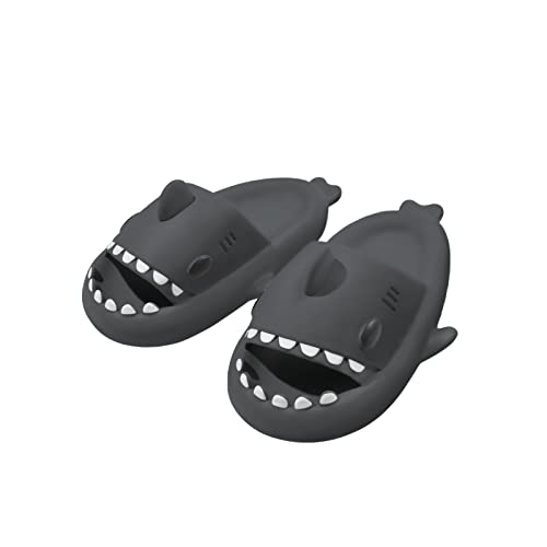 MoneRffi Hai Hausschuhe Damen Herren, Dicken-Upgrade 4cm Weich Leicht Shark Slippers, Rutschfester Haifisch Schlappen für Drinnen Draußen von MoneRffi