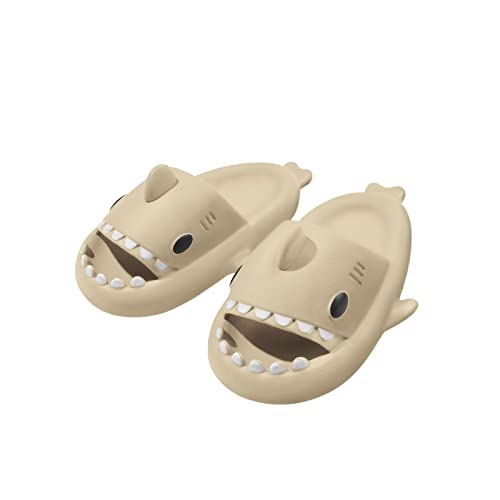 MoneRffi Shark Slides für Damen Herren, Dicke Sohle Super Weich Rutschfeste Hai Badelatschen im Sommer, Cloud Shark Slider Hausschuhe, Unisex Pillow Slippers Shower Sandalen von MoneRffi