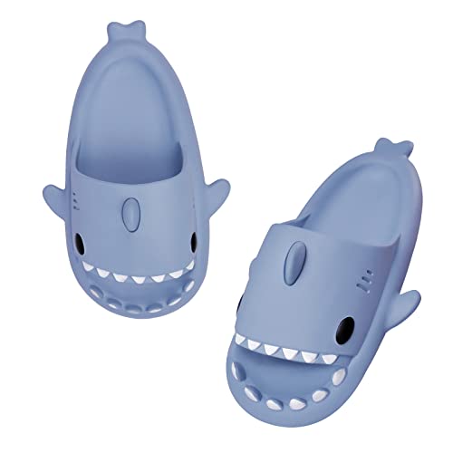 MoneRffi Shark Slippers Cute Cloud Shark Slides Damen Hai Hausschuhe Non-Slip Unisex Super Weich Herren Badelatchen Badeschuhe Sommer Strand Open Toe Shark Slides Indoor Outdoor von MoneRffi