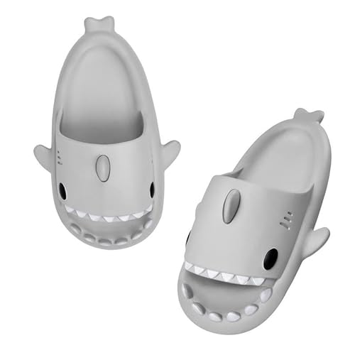 MoneRffi Shark Slippers Damen Hai Hausschuhe Rutschfest Cloud Shark Slides Herren Badelatschen Cute Thick Sole Shark Slippers Super Weich Shower Badeschuhe Indoor Outdoor für Sommer von MoneRffi