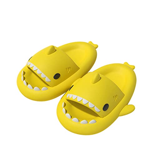 MoneRffi Shark Slippers Damen Aktualisierung Hai Hausschuhe Rutschfest Cloud Shark Slides Herren Badelatschen Cute Thick Sole Shark Slippers Super Weich Shower Badeschuhe Indoor Outdoor für Sommer 4CM von MoneRffi