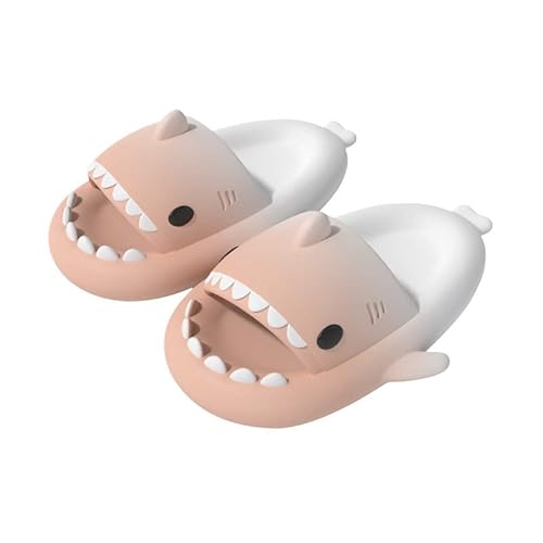 MoneRffi Shark Slippers Damen Aktualisierung Hai Hausschuhe Rutschfest Cloud Shark Slides Herren Badelatschen Cute Thick Sole Shark Slippers Super Weich Shower Badeschuhe Indoor Outdoor für Sommer 4CM von MoneRffi