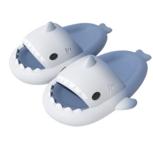 MoneRffi Shark Slippers Damen Aktualisierung Hai Hausschuhe Rutschfest Cloud Shark Slides Herren Badelatschen Cute Thick Sole Shark Slippers Super Weich Shower Badeschuhe Indoor Outdoor für Sommer 4CM von MoneRffi