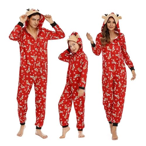 MoneRffi Weihnachten Familie Pyjama Set, Passender Weihnachtspyjama Paare Familien-Schlafanzug, Christmas Nachtwäsche Lang Outfit Winter Damen Herren Kinder Hausanzug Family Schlafanzügeset 13,Herren von MoneRffi