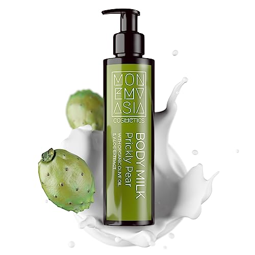 Monemvasia Cosmetics Kaktusfeige duftende Körperlotion für trockene Haut - Bio-Olivenöl und Aloe-Extrakt Bodylotion trockene Haut für Frauen & Männer - Body Lotion Damen für hydratisierte Haut (200ml) von Monemvasia Cosmetics