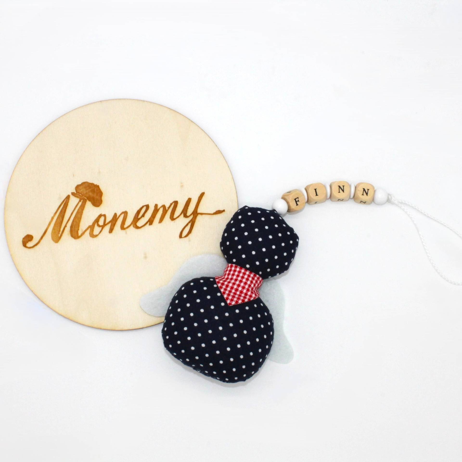 Schutzengel/Glücksbringer Dunkelblau Mit Namen Personalisiert Taufe Engel Aus Stoff Geschenk Geburt Schutzengel/Glücksbringer Dunkelblau Mit Namen Personalisiert Taufe Engel Aus Stoff Geschenk Geburt von Monemy