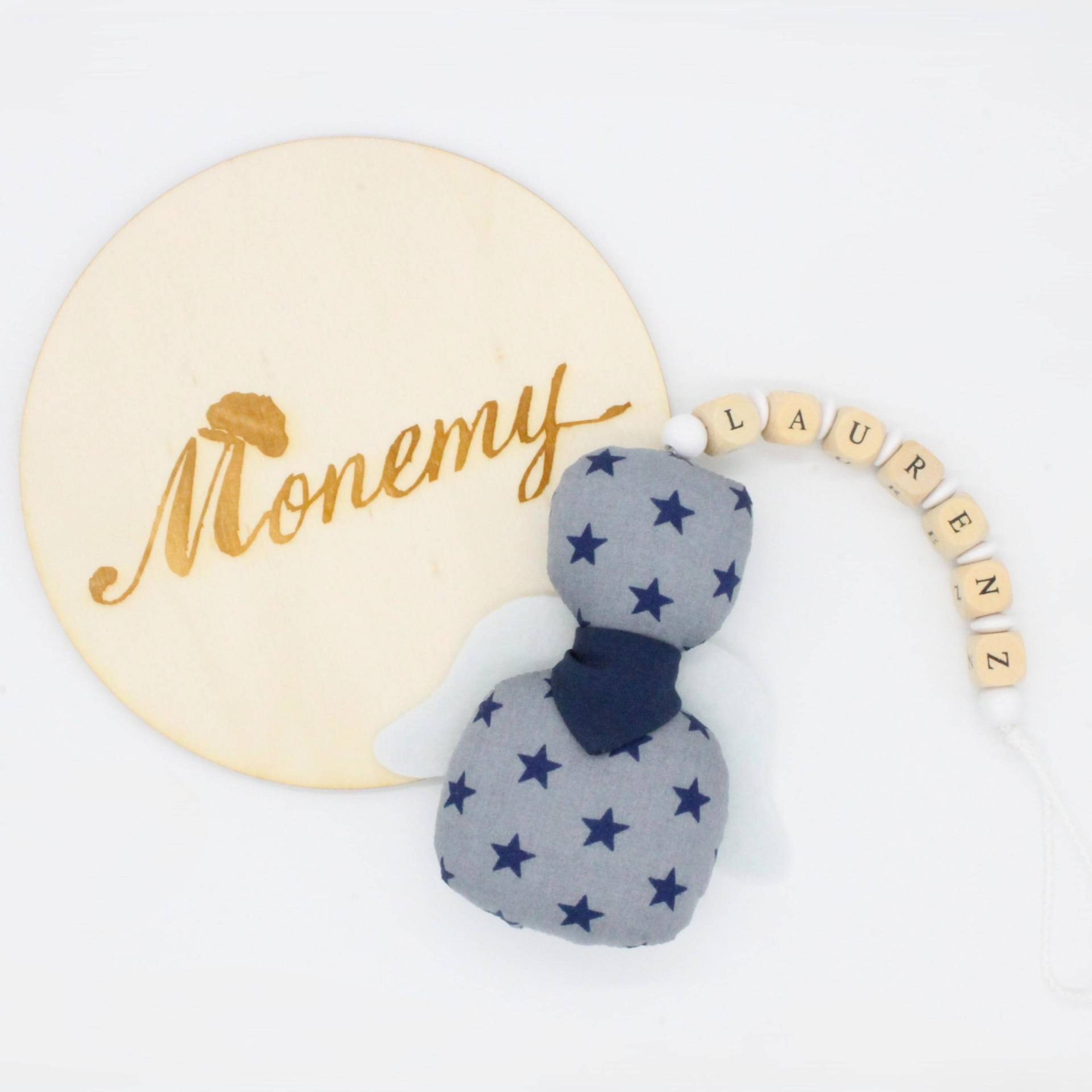 Schutzengel/Glücksbringer Grau Sterne Namen Personalisiert Taufe Engel Aus Stoff Geschenk Geburt Schutzengel/Glücksbringer Grau Sterne Namen Personalisiert Taufe Engel Aus Stoff Geschenk Geburt von Monemy