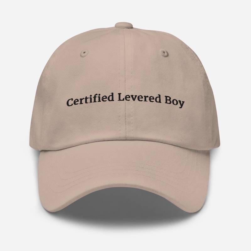 Certified Levered Boy Mütze | Finance Bro Cap Finanz Meme Banking Wall Street Investor Geschenk von Moneting