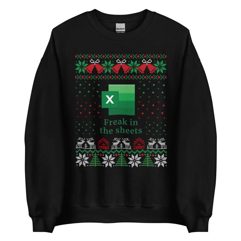 Excel Freak in The Sheets Weihnachtspullover | Lustiger Weihnachts-Pullover Geschenk Kollegen von Moneting
