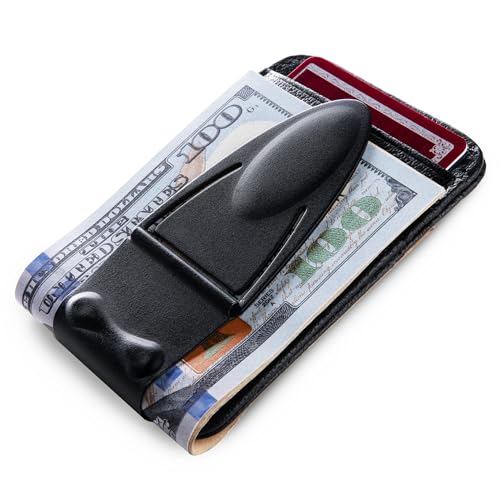 Geld Klemme matt schwarz Geneva mit Schwarz Wallet Clip von Money Clamp