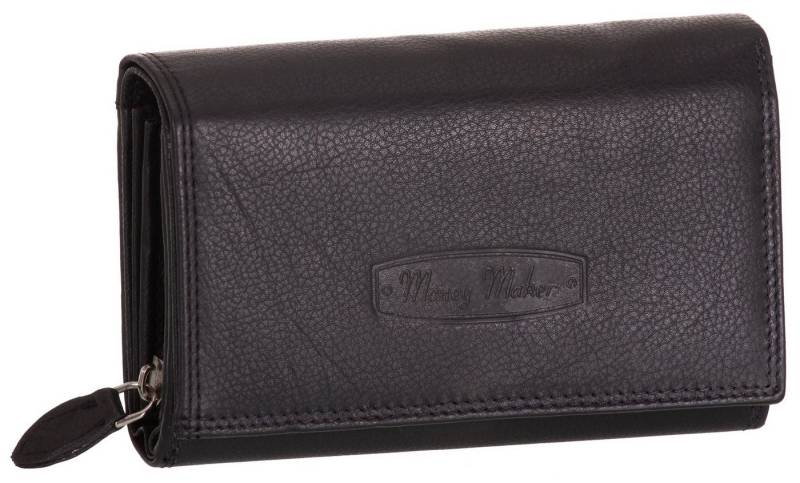 Money Maker Geldbörse, Damen Geldbörse Echt-Leder RFID 18 Karten Portemonnaie Geldbeutel von Money Maker