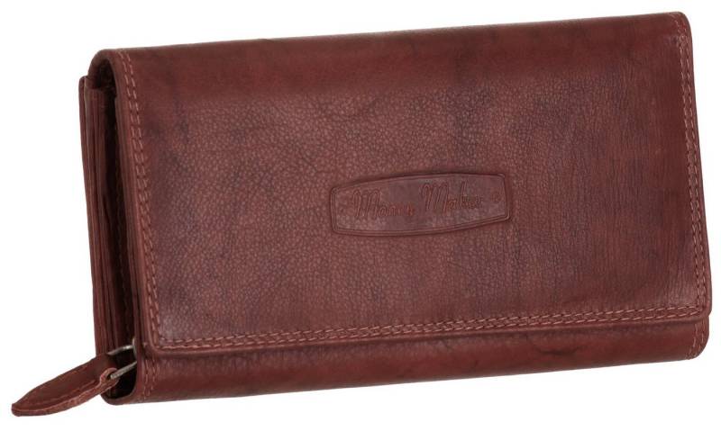 Money Maker Geldbörse, Damen Geldbörse Echt-Leder RFID 22 Karten Portemonnaie Geldbeutel von Money Maker