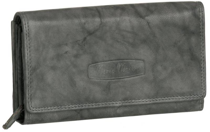 Money Maker Geldbörse, Damen Geldbörse Echt-Leder RFID 22 Karten Portemonnaie Geldbeutel von Money Maker
