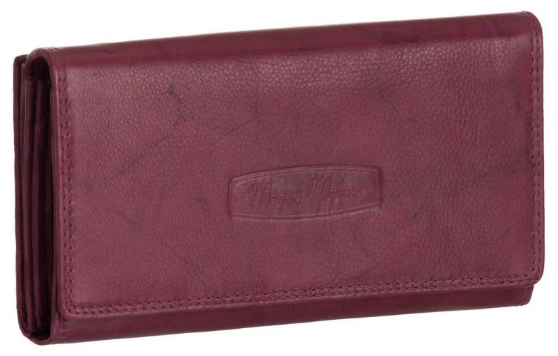 Money Maker Geldbörse, Damen Geldbörse Echt-Leder RFID 22 Karten Portemonnaie Geldbeutel von Money Maker
