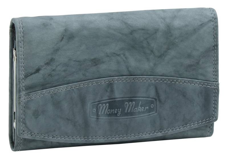 Money Maker Geldbörse - Damen Leder Portemonnaie - Geldbeutel mit vielen Fächern, Logoprägung von Money Maker