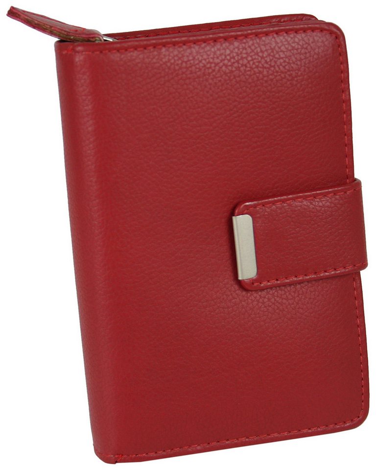 Money Maker Geldbörse Damen Leder Portmonee handlicher Geldbeutel aufklappbar RFID-Schutz von Money Maker