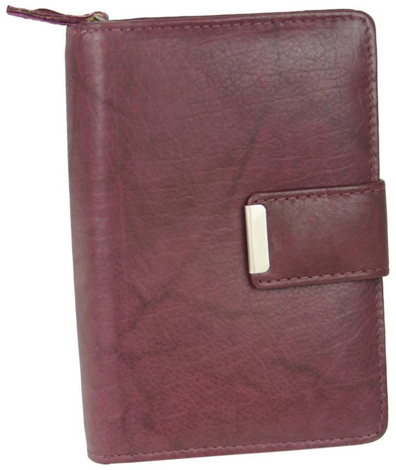 Money Maker Geldbörse Damen Leder Portmonee handlicher Geldbeutel aufklappbar RFID-Schutz von Money Maker