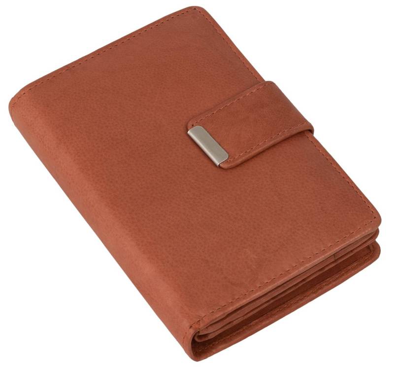 Money Maker Geldbörse RFID Damen Geldbörse Portemonnaie Geldbeutel Damenbörse Leder, Damen Geldbörse klappbar mit Drückknopf Portemonnaie Geldbeutel von Money Maker